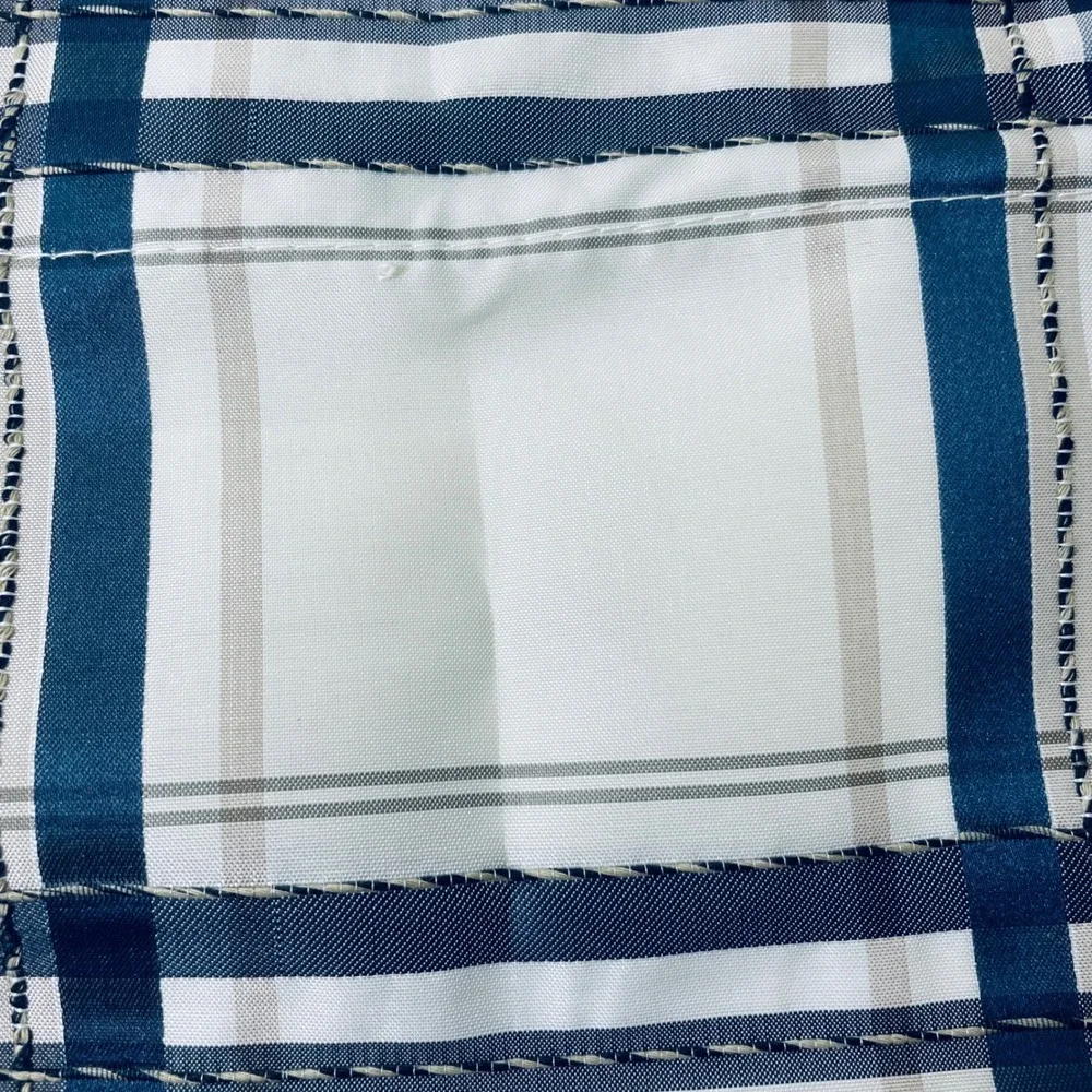 Vermont‎ Country Store Navy Blue Plaid Lined Tailored Valance 15x50 NEW